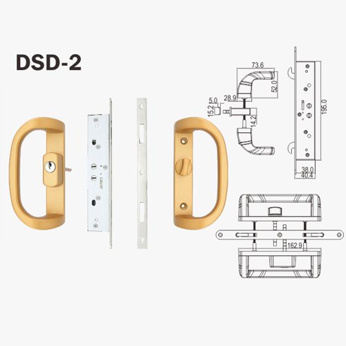 Sliding Door Lock DSD-2 dImension