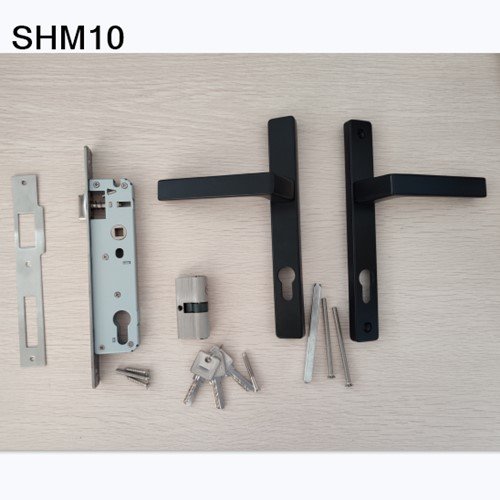 Casement-Door-Handle-Mortise-Lock-Set-SHM10-Black